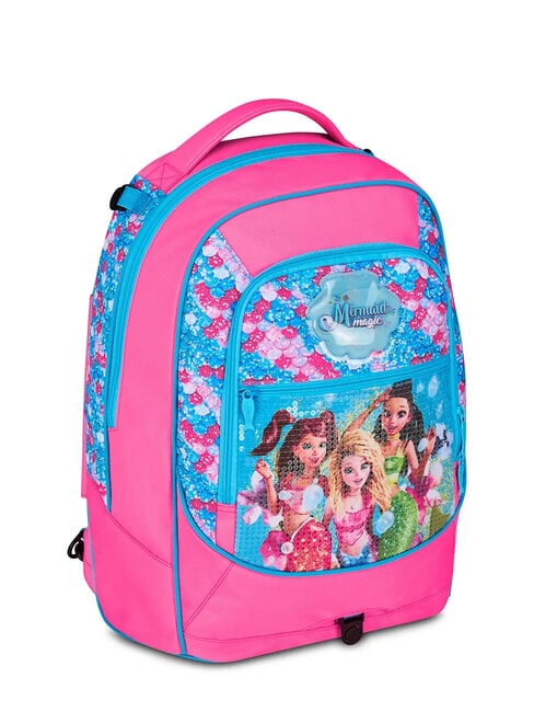 FEVER Abnehmbarer 3-Rad-Trolley-Rucksack fluoreszierendes T&uuml;rkis - Rucks&auml;cke mit Trolleyfunktion