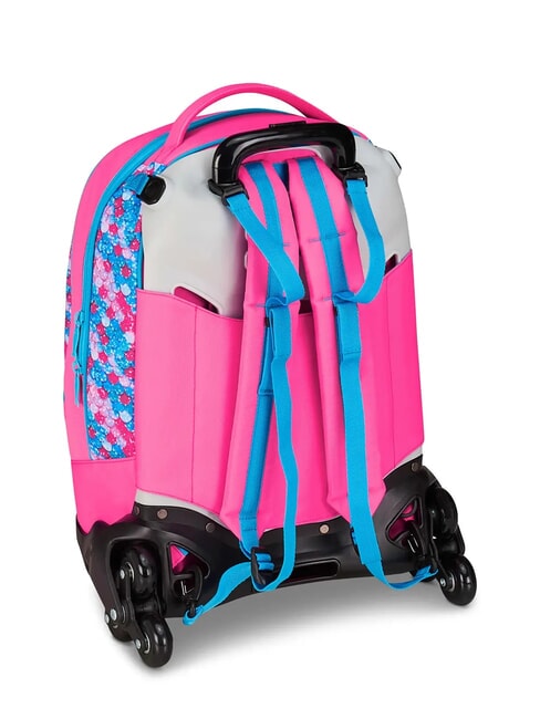 FEVER Abnehmbarer 3-Rad-Trolley-Rucksack fluoreszierendes T&uuml;rkis - Rucks&auml;cke mit Trolleyfunktion