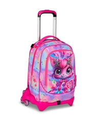 SJGANG CAT LED Abnehmbarer 3-Rad-Trolley-Rucksack fuchsiafluo - Rucks&auml;cke mit Trolleyfunktion - 2