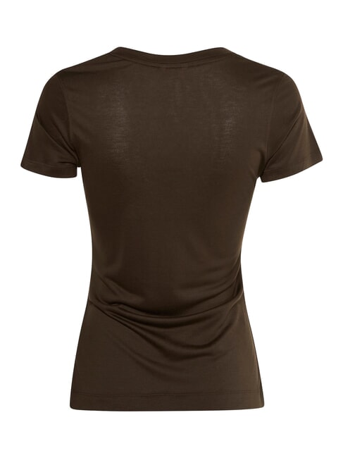 VN SS LIGHT BASIC Weiches T-Shirt mit V-Ausschnitt Espressobraun - T-Shirts und Tops f&uuml;r Damen