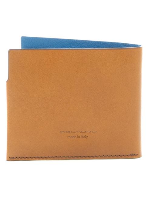 CAMPIONARIO - BAGMOTIC KIT Ledergeldb&ouml;rse + Schl&uuml;sselanh&auml;nger mit USB Leder / blau - Brieftaschen Herren