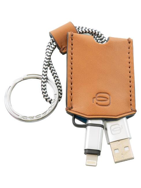 CAMPIONARIO - BAGMOTIC KIT Ledergeldb&ouml;rse + Schl&uuml;sselanh&auml;nger mit USB Leder / blau - Brieftaschen Herren