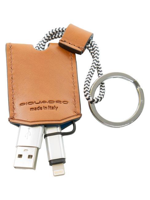 CAMPIONARIO - BAGMOTIC KIT Ledergeldb&ouml;rse + Schl&uuml;sselanh&auml;nger mit USB Leder / blau - Brieftaschen Herren