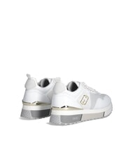 LIUJO MAXI WONDER 01 Sneakers aus Leder und Mesh Wei&szlig; - Damenschuhe - 5