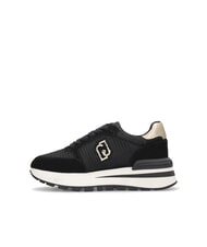 LIUJO AMAZING 25 Sneakers aus Wildleder und Mesh schwarz/hellgold - Damenschuhe - 2