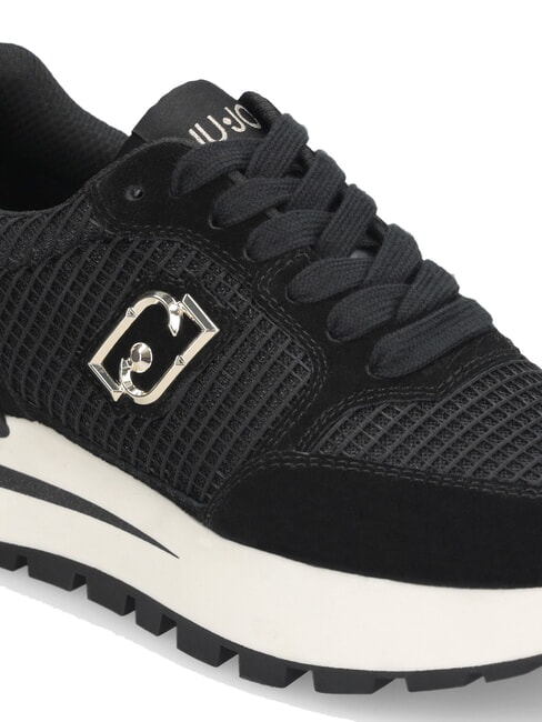 AMAZING 25 Sneakers aus Wildleder und Mesh schwarz/hellgold - Damenschuhe