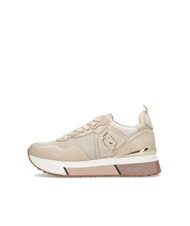 LIUJO MAXI WONDER 01 Sneakers aus Leder und Mesh helles Seil - Damenschuhe - 2