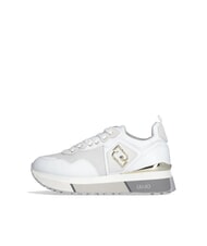 LIUJO MAXI WONDER 01 Sneakers aus Leder und Mesh Wei&szlig; - Damenschuhe - 2