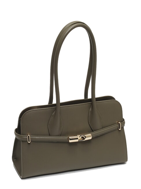 GOCCIA Kleine Umh&auml;ngetasche aus Leder Salbei - Damentaschen