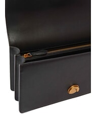 PINKO LOVE ONE CLASSIC Umh&auml;ngetasche aus Leder mit &Uuml;berschlag schwarz-antikgold - Damentaschen - 7