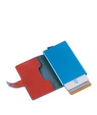 PIQUADRO BLUE SQUARE Kreditkartenetui aus Leder und Metall Leder4 - Brieftaschen Herren - 2