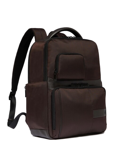 WOLLEM Rucksack aus Leder und Stoff, 14-Zoll-Laptophalter MORO - PC-Rucks&auml;cke