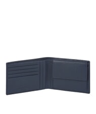 PIQUADRO MODUS RESTYLING Geldb&ouml;rse aus geh&auml;mmertem Leder Blau - Brieftaschen Herren - 2
