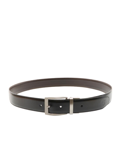CASUAL Doppelseitiger Lederg&uuml;rtel glatt schwarz/glatt dunkelbraun - G&uuml;rtel