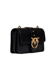 PINKO LOVE ONE CLASSIC Mini-Umh&auml;ngetasche aus Leder schwarz-antikgold - Damentaschen - 2