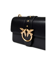 PINKO LOVE ONE CLASSIC Mini-Umh&auml;ngetasche aus Leder schwarz-antikgold - Damentaschen - 3