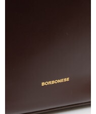 BORBONESE BRIDLE MEDIUM HOBO Umh&auml;ngetasche aus Leder Kastanie/Pilz - Damentaschen - 3