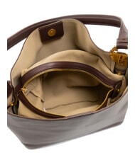 BORBONESE BRIDLE MEDIUM HOBO Umh&auml;ngetasche aus Leder Kastanie/Pilz - Damentaschen - 5