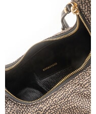 BORBONESE TWINNIE SMALL Kleine Umh&auml;ngetasche OP / NATUR / SCHWARZ - Damentaschen - 6