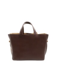 BORBONESE BRIDLE MEDIUM SHOPPER Mittelgro&szlig;e Handtasche aus Nappaleder Kastanie/Pilz - Damentaschen - 4