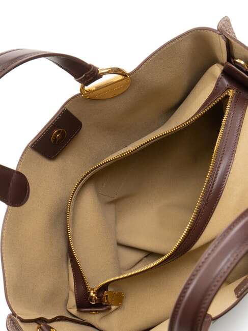 BRIDLE MEDIUM SHOPPER Mittelgro&szlig;e Handtasche aus Nappaleder Kastanie/Pilz - Damentaschen