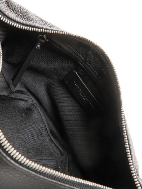 AISHA Umh&auml;ngetasche, Leder Schwarz - Damentaschen