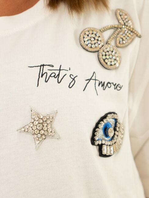 BOXY Baumwoll-T-Shirt Porzellan - T-Shirts und Tops f&uuml;r Damen