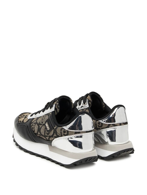 EVELYN 915  Sneaker f&uuml;r Damen Wildleder / Silber - Damenschuhe