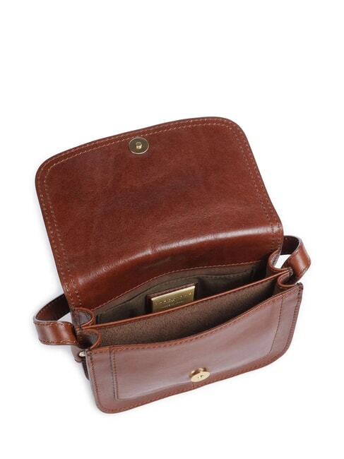 STORY DONNA Mini-Umh&auml;ngetasche aus Leder BRAUN - Damentaschen