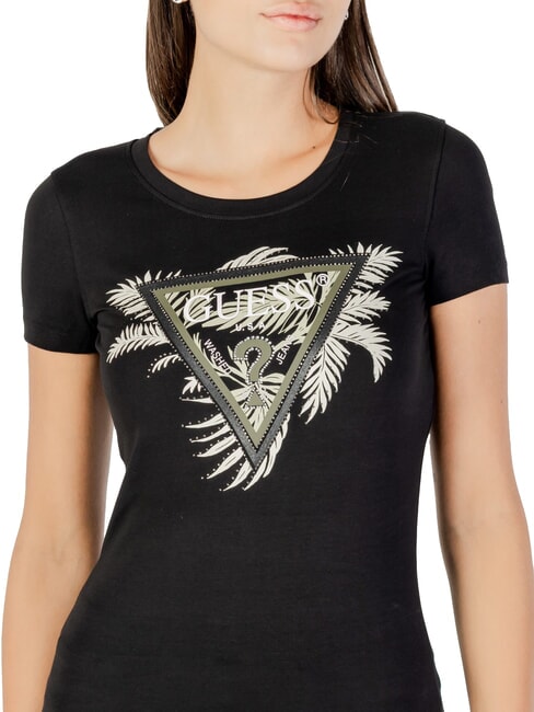 TRIANGLE PALM Kurzarm-T-Shirt jetbla - T-Shirts und Tops f&uuml;r Damen