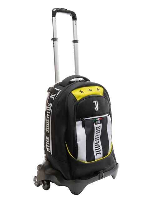 MAGIC GOAL Abnehmbarer 3-Rad-Trolley-Rucksack STREIFEN SCHWARZ / WEISS - Rucks&auml;cke mit Trolleyfunktion