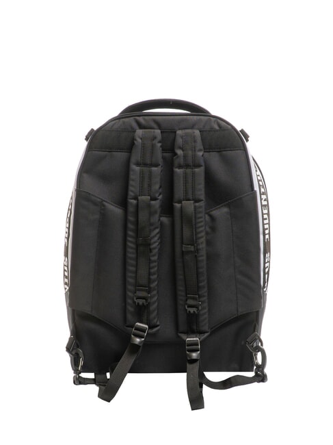 MAGIC GOAL Abnehmbarer 3-Rad-Trolley-Rucksack STREIFEN SCHWARZ / WEISS - Rucks&auml;cke mit Trolleyfunktion