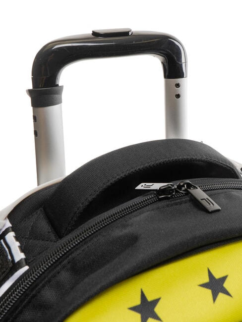 MAGIC GOAL Abnehmbarer 3-Rad-Trolley-Rucksack STREIFEN SCHWARZ / WEISS - Rucks&auml;cke mit Trolleyfunktion