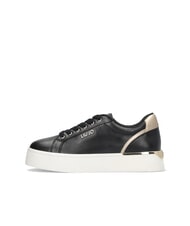 LIUJO PRETTY 06 Plateau-Sneakers aus Leder schwarz/hellgold - Damenschuhe - 2