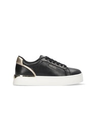 LIUJO PRETTY 06 Plateau-Sneakers aus Leder schwarz/hellgold - Damenschuhe - 3