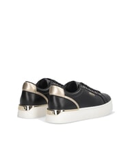 LIUJO PRETTY 06 Plateau-Sneakers aus Leder schwarz/hellgold - Damenschuhe - 6