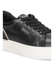 LIUJO PRETTY 06 Plateau-Sneakers aus Leder schwarz/hellgold - Damenschuhe - 4