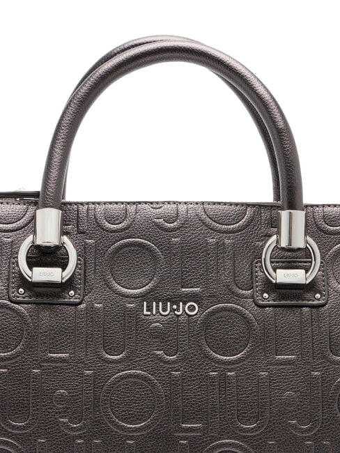 MANHATTAN Mittelgro&szlig;e Umh&auml;ngetasche mit Logo Anthrazit met. - Damentaschen