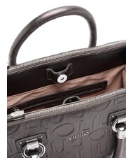 LIUJO MANHATTAN Mittelgro&szlig;e Umh&auml;ngetasche mit Logo Anthrazit met. - Damentaschen - 6