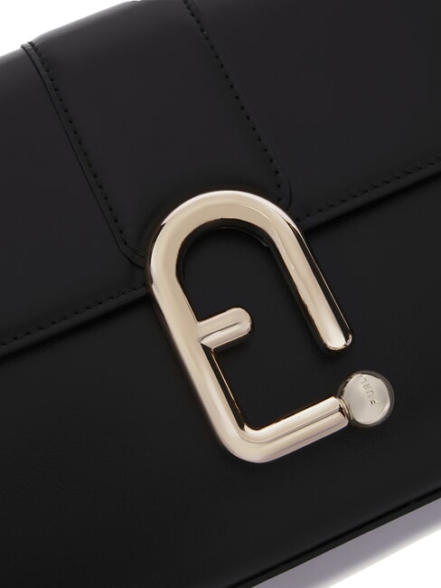 URBAN Kleine Umh&auml;ngetasche aus Leder Schwarz - Damentaschen