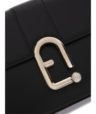 FURLA URBAN Kleine Umh&auml;ngetasche aus Leder Schwarz - Damentaschen - 3