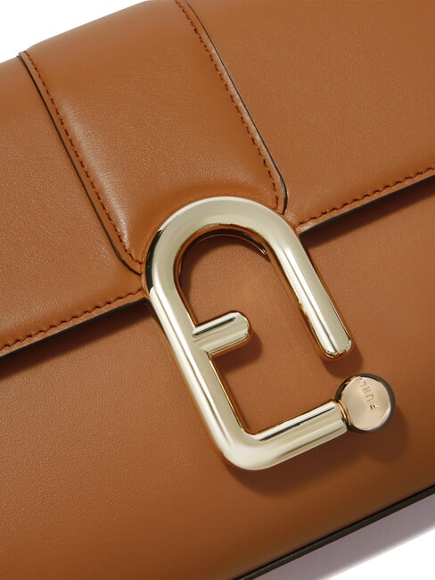 URBAN Kleine Umh&auml;ngetasche aus Leder Brandy - Damentaschen