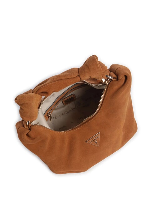 ISOTTA Wildledertasche mit Kette COGNAC - Damentaschen