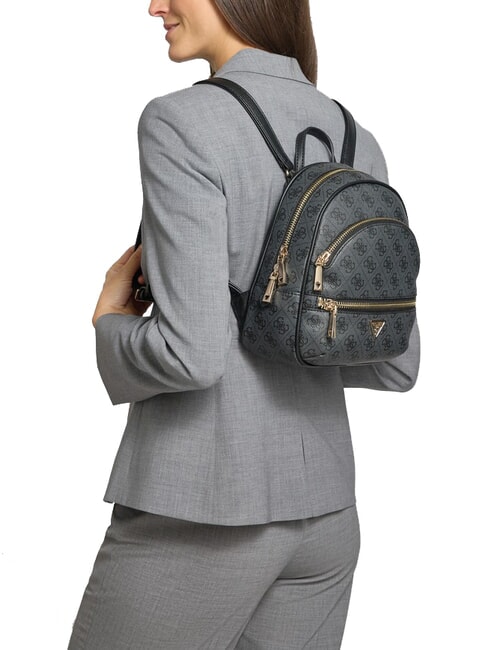 MANHATTAN 2 Kleiner Rucksack mit 4G-Pfingstrosen-Logo Kohle - Damentaschen