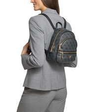 GUESS MANHATTAN 2 Kleiner Rucksack mit 4G-Pfingstrosen-Logo Kohle - Damentaschen - 5