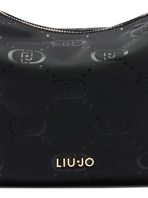 KALISKA Mittelgro&szlig;e Hobo-Tasche aus Nylon SCHWARZ - Damentaschen