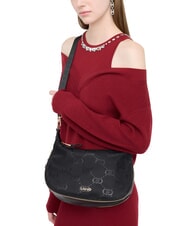 LIUJO KALISKA Mittelgro&szlig;e Hobo-Tasche aus Nylon SCHWARZ - Damentaschen - 7