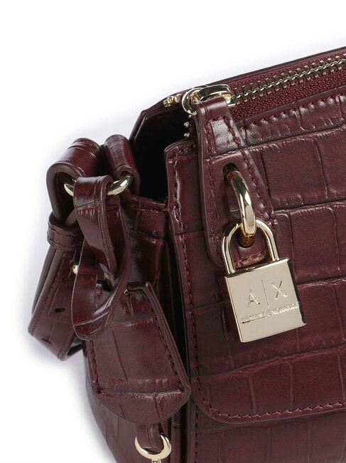 JANE CROCO Umh&auml;ngetasche mit Krokodil-Print Rille - Damentaschen