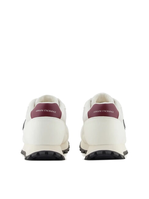 DROP MICROSUEDE Sneaker mit kontrastierendem Logo Off-White + Dunkelblau + Granatrot - Herrenschuhe