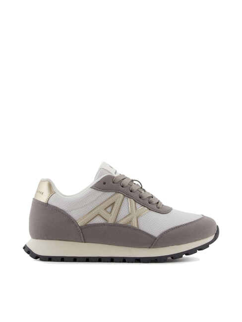 DROP MICROSUEDE Sneaker mit seitlichem Logo brauner Bass + cremefarben - Damenschuhe